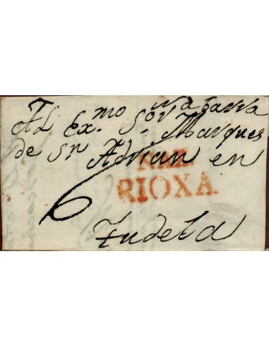 FA1147-17. PREFILATELIA. (1822ca). Sobrescrito circulado de Nájera a Tudela