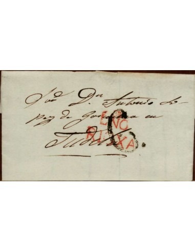 FA1147-23. PREFILATELIA. 1838, 20 de octubre. Sobrescrito circulado de Peralta a Tudela
