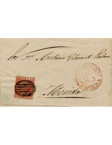 FA0644B. HISTORIA POSTAL. 1852, 17 de julio. Jerez de los Caballeros a Mérida