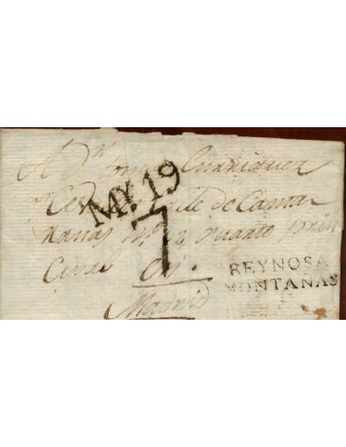 FA1148F. PREFILATELIA. 1815, 10 de mayo. Sobrescrito circulado de Villacantiz a Madrid