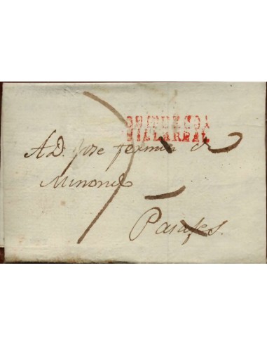 FA1149E. PREFILATELIA. 1823, 10 de agosto. Sobrescrito circulado de Cestona a Pasajes
