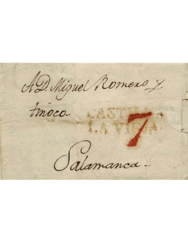 FA1163-11. PREFILATELIA. 1826, 1 de junio. Sobrescrito circulado de Peñaranda de Bracamonte a Salamanca