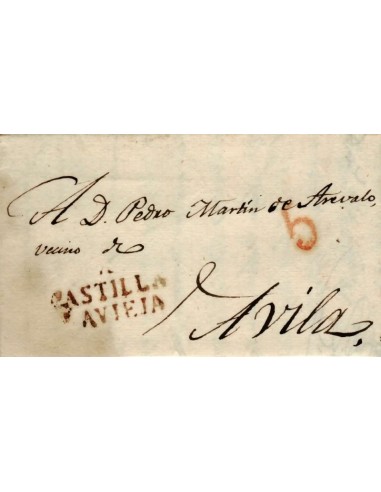 FA1163-25. PREFILATELIA. 1830, 21 de julio. Sobrescrito circulado de Alaejos a Avila