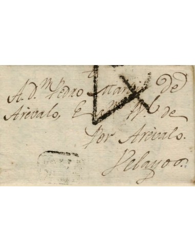 FA1163-31. PREFILATELIA. 1802, 20 de noviembre. Sobrescrito circulado de Fuensaldaña a Velayos