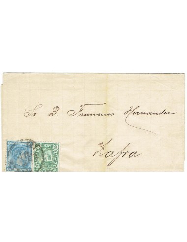 FA7582B. HISTORIA POSTAL. 1876, carta postal dirigida a Zafra