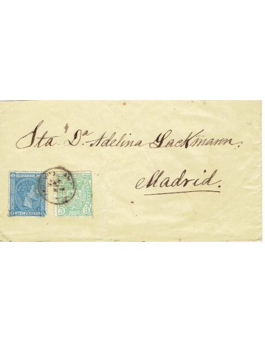 FA7583B. HISTORIA POSTAL. 1876, correspondencia dirigida a Madrid