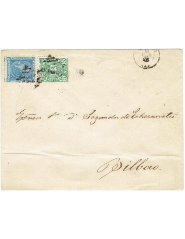 FA7585D. HISTORIA POSTAL. 1876, correo dirigido de Madrid a Bilbao