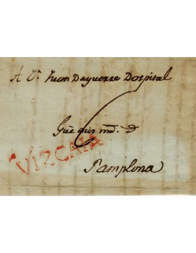 FA1150-14. PREFILATELIA. 1785, 16 de septiembre. Sobrescrito circulado de San Sebastian a Pamplona