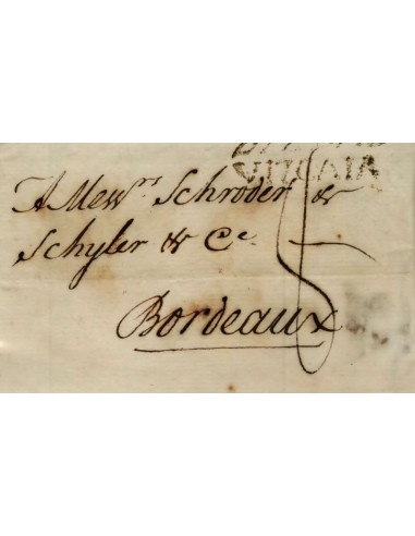 FA1150-22. PREFILATELIA. 1804, 28 de junio. Sobrescrito circulado de Bilbao a Burdeos (Francia)