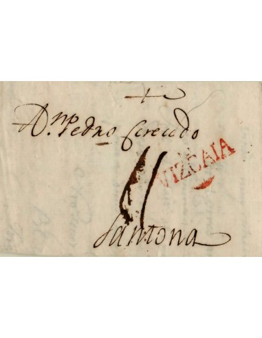 FA1150-27. PREFILATELIA. 1797, 18 de septiembre. Sobrescrito circulado de San Sebastian a Santoña