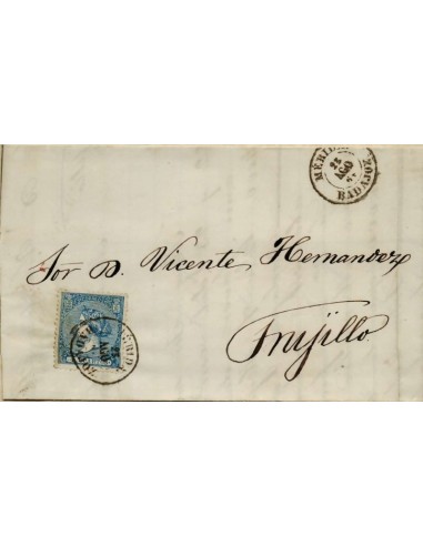 FA0653-22. HISTORIA POSTAL. 1866, 25 de agosto. Mérida a Trujillo