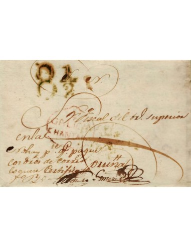 FA1164-9. PREFILATELIA. 1844, 9 de octubre. Plica judicial remitida de Chantada a Coruña