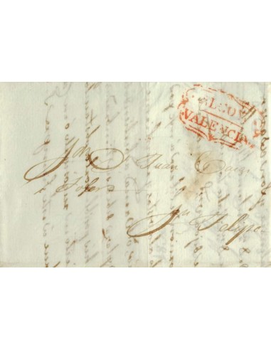 FA1168I. PREFILATELIA. 1836, 30 de enero. Sobrescrito circulado de Alcoy a San Felipe