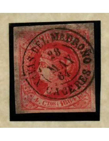 FA0663C. HISTORIA POSTAL. 1864, 28 de mayo. Fechador Tipo II de Navas del Madroño