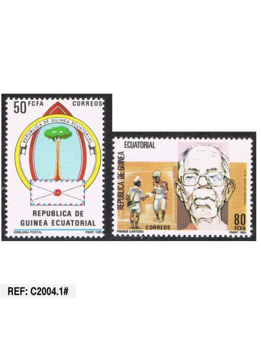 Guinea Ecuatorial 1985. Primer Cartero (MNH) EDI@69-70