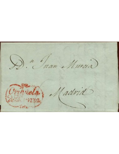 FA1170-14. PREFILATELIA. 1842, 20 de abril. Sobrescrito circulado de Orihuela a Madrid