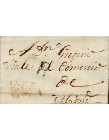FA1174G. PREFILATELIA. 1821, 11 de abril. Sobrescrito circulado de Motril a Madrid