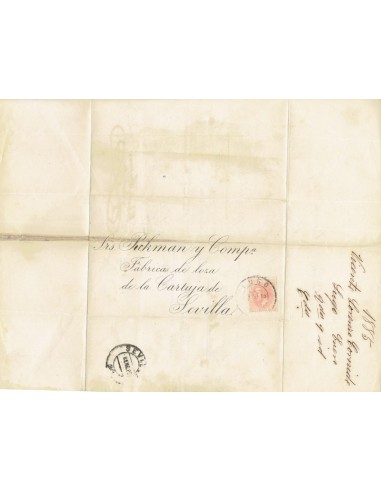 FA1429. HISTORIA POSTAL. 1885. Circular correo de Lugo a Sevilla