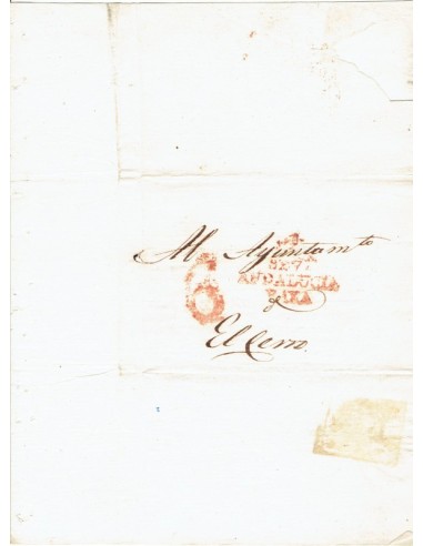 FA1442A. PREFILATELIA. 1825, 9 de diciembre. Sobrescrito circulado de Sevilla a El Cerro