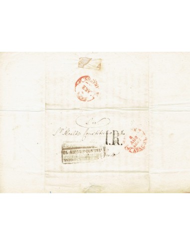 FA1442C. PREFILATELIA. 1852, 8 de agosto. Sobrescrito circulado de Huesca a Anso