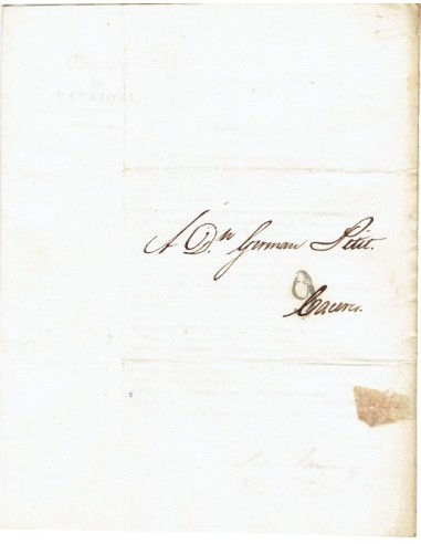 FA1446. PREFILATELIA. 1838, 5 de junio. Sobrescrito circulado de Madrid a Cáceres
