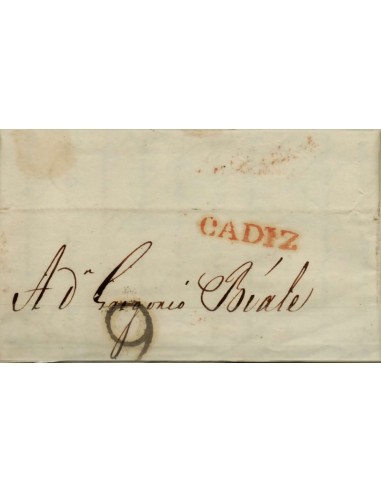 FA1179-13. PREFILATELIA. 1817, 3 de enero. Sobrescrito circulado de Cádiz a Madrid