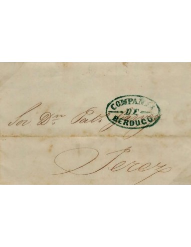 FA1134B. HISTORIA POSTAL. 1838, 8 de junio. Sobrescrito circulado de Cádiza a Jerez de la Frontera, R
