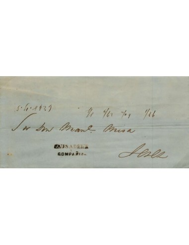 FA1138C. HISTORIA POSTAL. 1857, 3 de julio. Sobrescrito circulado de Cádiz a Jerez de la Frontera
