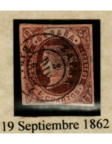 FA0874-3. HISTORIA POSTAL. 1862, 2 de septiembre. Fechador Tipo II de Zafra