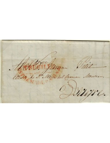 FA1191-14. PREFILATELIA. 1840, 12 de julio. Sobrescrito circulado de Trujillo a Usagre