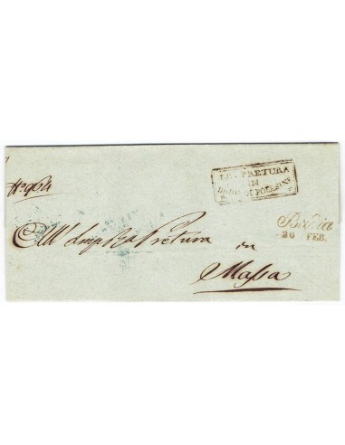 FA0836-14. PREFILATELIA DE ITALIA. 1847, 26 de febrero. Carta circulada de Badia a Massa