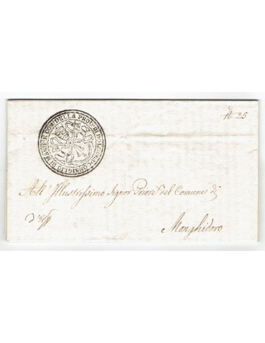 FA0836-26. PREFILATELIA DE ITALIA. 1831, 9 de abril. Carta circulada de Bolonia a Monghidoro