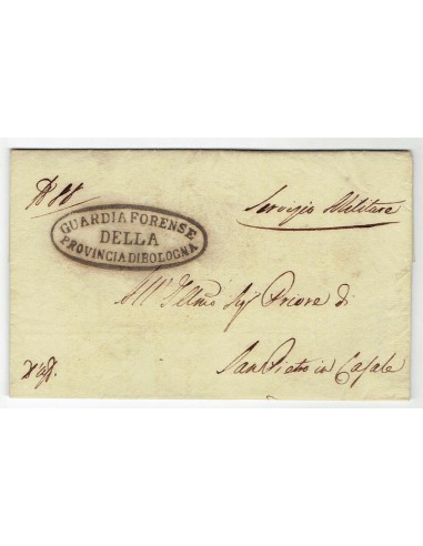FA0836-29. PREFILATELIA DE ITALIA. 1831, 19 de agosto. Carta circulada de Bolonia a San Pietro in Casale