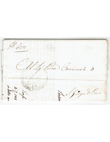 FA0836-30. PREFILATELIA DE ITALIA. 1835, 21 de agosto. Carta circulada de Bolonia a San Giorgio di Piano