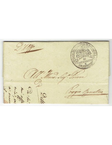 FA0836-31. PREFILATELIA DE ITALIA. 1836, 24 de febrero. Carta circulada de Angelata a Poggio Renatico