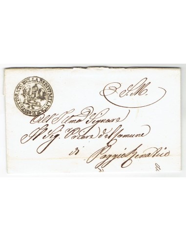 FA0836-34. PREFILATELIA DE ITALIA. 1837, 4 de julio. Carta circulada de Bolonia a Poggio Renatico