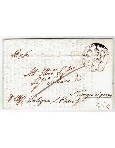 FA0836-36. PREFILATELIA DE ITALIA. 1823, 10 de junio. Carta circulada de Sassoferrato a San Giorgio de Piano