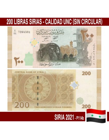 Siria 2021. 200 libras sirias (UNC) WPM@P114b