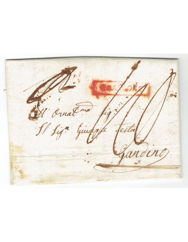 FA0836-42. PREFILATELIA DE ITALIA. 1819, Mes de agosto. Carta circulada de Borgo Terzo a Gandino