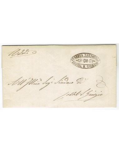 FA0836-48. PREFILATELIA DE ITALIA. 1861, 18 de marzo. Carta circulada de Castel San Giorgio