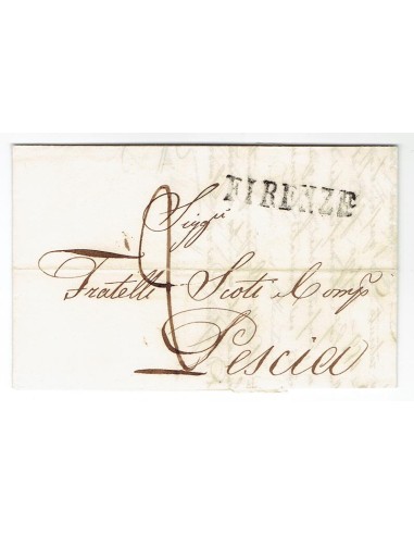 FA0836-56. PREFILATELIA DE ITALIA. 1841, 11 de septiembre. Carta circulada de Florencia a Pescia