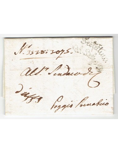 FA0836-61. PREFILATELIA DE ITALIA. 1810, 16 de febrero. Carta circulada de Ferrara a Poggio Renatico