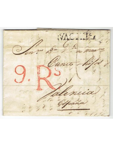 FA0836-69. PREFILATELIA. 1815, 24 de julio. Carta circulada de Genova a Valencia