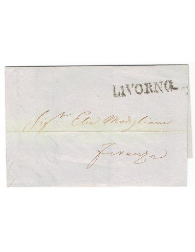 FA0836-88. PREFILATELIA DE ITALIA. 1840, 4 de agosto. Carta circulada de Livorno a Florencia