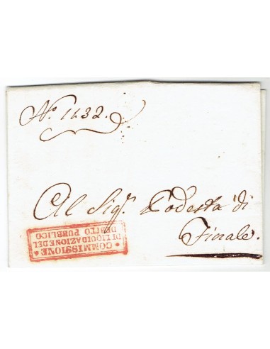 FA0836-116. PREFILATELIA DE ITALIA. 1815, 19 de agosto. Carta circulada de Modena a Finale