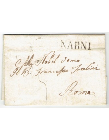 FA0836-126. PREFILATELIA DE ITALIA. 1839. Carta circulada de Narni a Roma