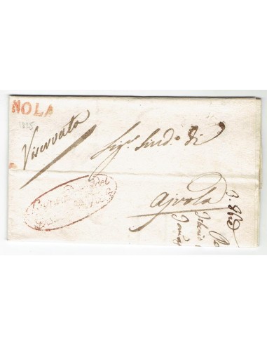 FA0836-131. PREFILATELIA DE ITALIA. 1825, 3 de octubre. Carta circulada de Nola a Ajvola
