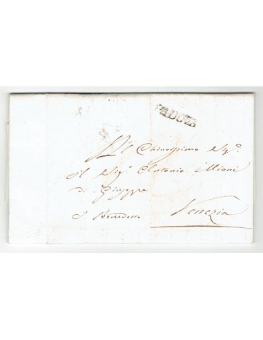 FA0836-137. PREFILATELIA DE ITALIA. 1829, 15 de octubre. Carta circulada de Padova a Venecia