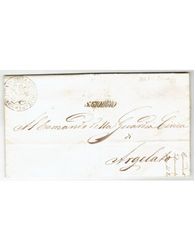 FA0836-169. PREFILATELIA DE ITALIA. 1848, 20 de marzo. Carta circulada de Bolonia a Angelato