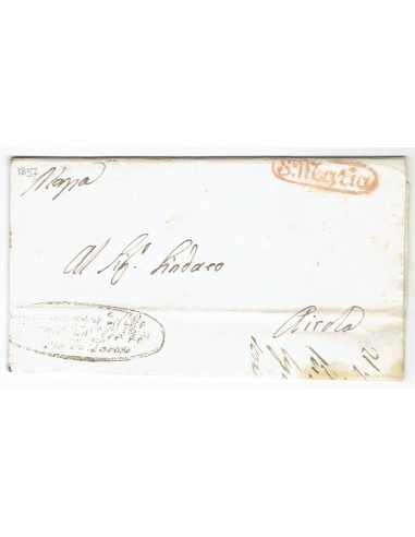 FA0836-171. PREFILATELIA DE ITALIA. 1837, 21 de junio. Carta circulada de Santa María a Airola